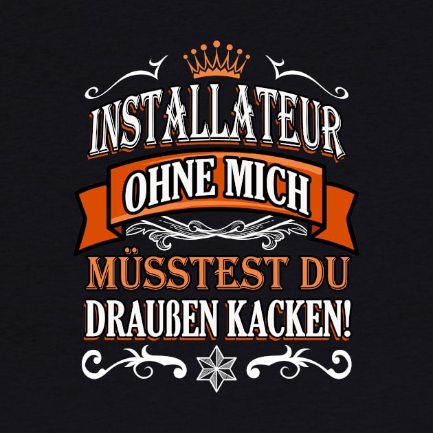 Lustiger Spruch Klempner Installateur Geschenke by Foxxy Merch